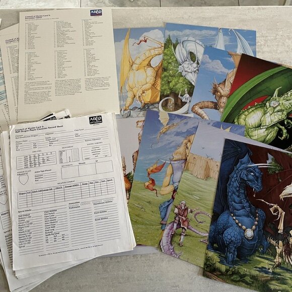 Dungeons & Dragons AD&D 2E 2nd Edition Council of Wyrms box set complete vintage - Picture 11 of 11